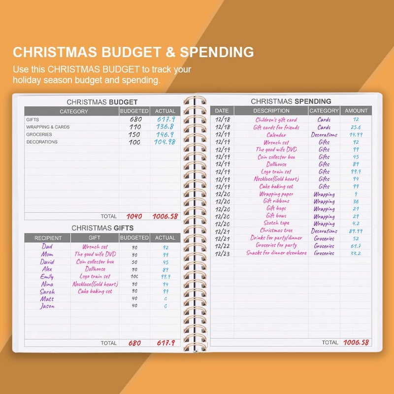 Nokingo Budget Planner - Monthly Finance Organizer with Expense Tracker Notebook to Manage Your Money Effectively  Undated Finance Planner/Account Book  Start Anytime  1 Year Use  A5  Yellow Flower - Image 4